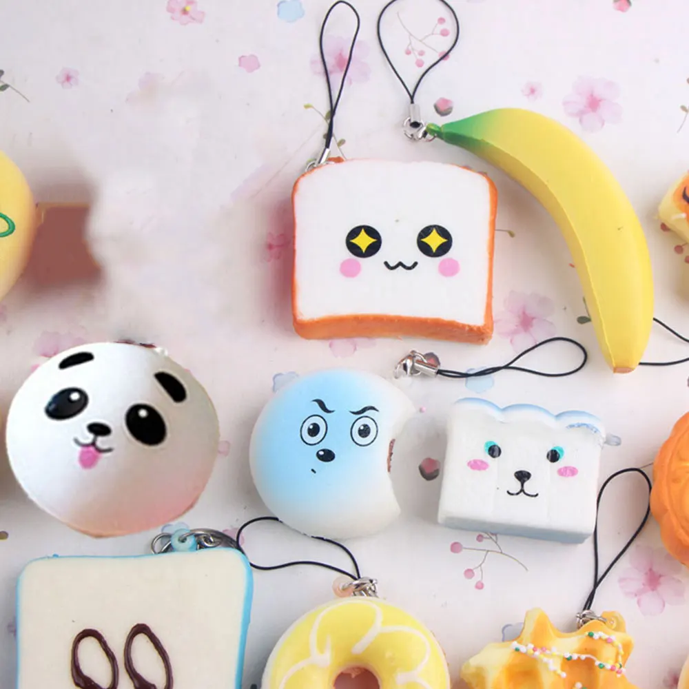 

Slow Rising Toy Squeeze Squishy Random Style PU 10pcs/Set Gifts Charm Slow Rising Colorful Hand Gadget Simulation Fruits