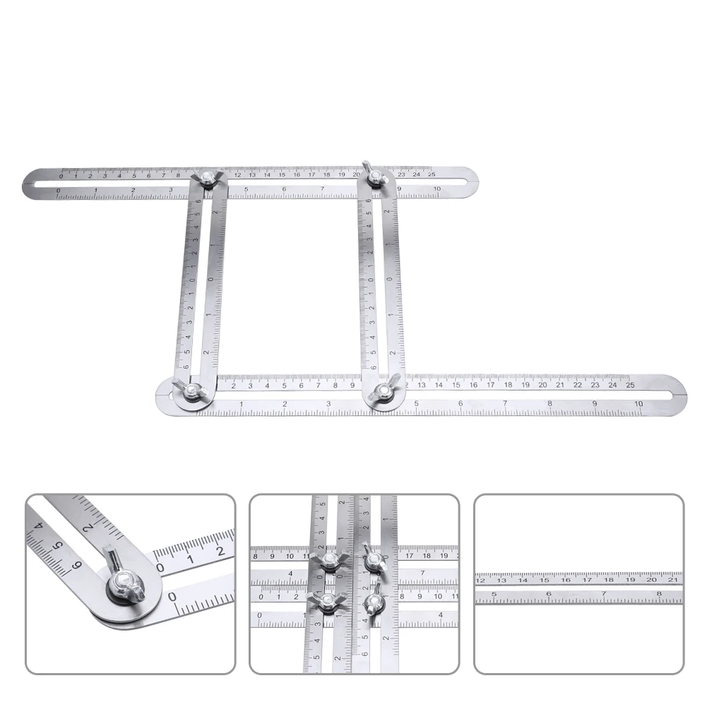 

Protractor Multi Angle Template Four Folding Ruler Angle Measuring Tool Angle-izer Angle Protractor Ruler Measuring Instruments