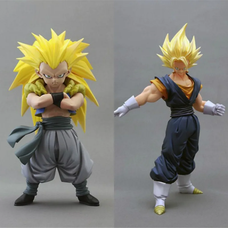 

2pcs Comic Anime Dragon Ball Z Super Saiyan 3 Gotenks Gogeta Banpresto HQDX VOL.6 Action Figure 17-22cm S086