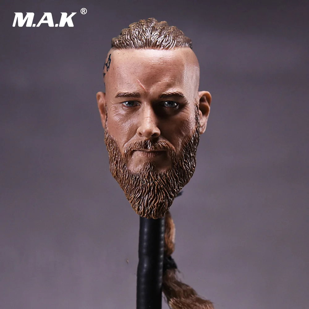 1/6 весы мужской головы лепить Viking Трэвиса оплетка древних солдат голову резьба