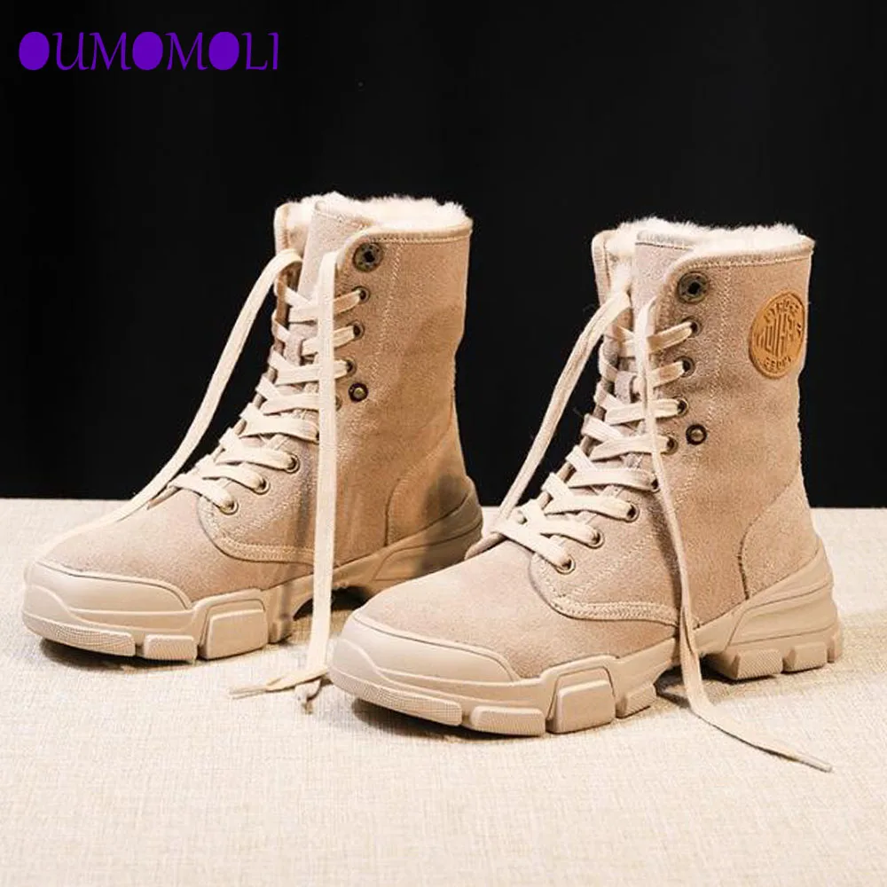 Najtaniej Śniegowce 2020 klasyczny płaski obcas zamszowe damskie zimowe buty ciepłe futro pluszowa wkładka botki damskie buty seksowna koronka up buty