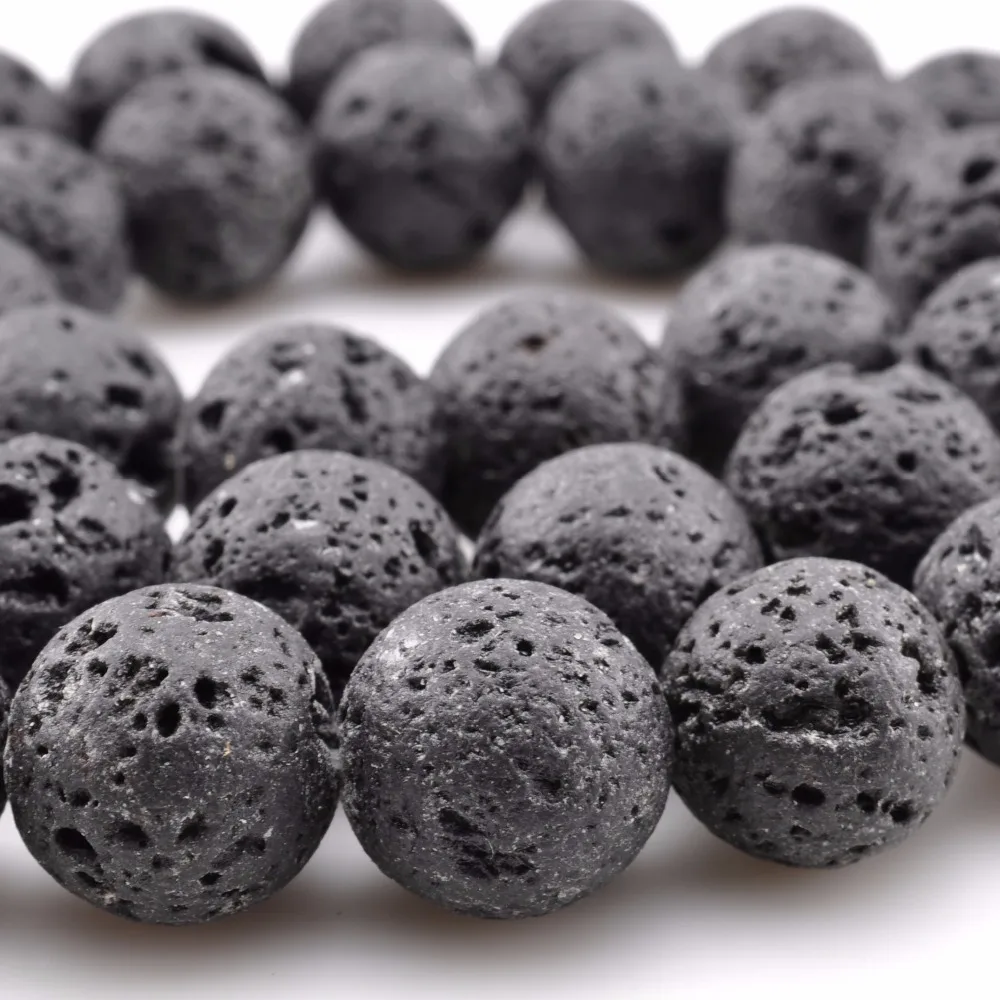 10 String Volcanic Stone Rock Natural Stone Natural Lava Stone Bead DIY Loose Beads For Bracelet