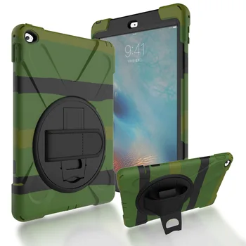 

For iPad Air 2 Case Full-body Rugged Hybrid Protective Case Cover with Built-in Screen Protector For Apple iPad 6 Three Layers