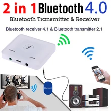 HIFI Bluetooth 4.0 Audio Transmitter & Receiver Wireless A2DP 3.5MM RCA Music 2 in 1 Transceiver Adapter Support AUX out