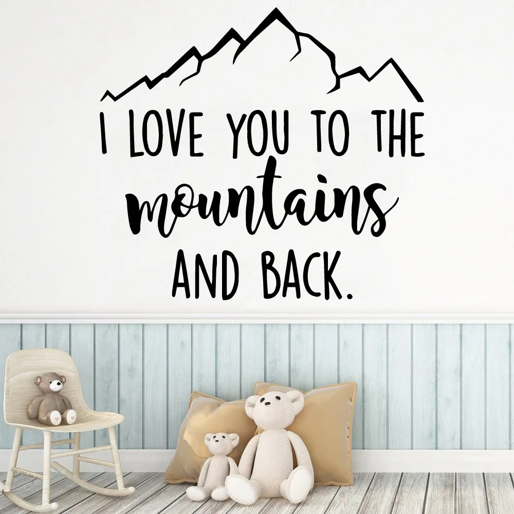 

Romantic mountain love Self Adhesive Vinyl Wallpaper For Kids Rooms Wall Decal Home Decor Living Room Mural naklejki na sciane