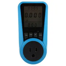 Ue US royaume-uni prise courant alternatif compteur numérique wattmètre Watt moniteur d'énergie temps tension courant Herz prix affichage prise analyseur