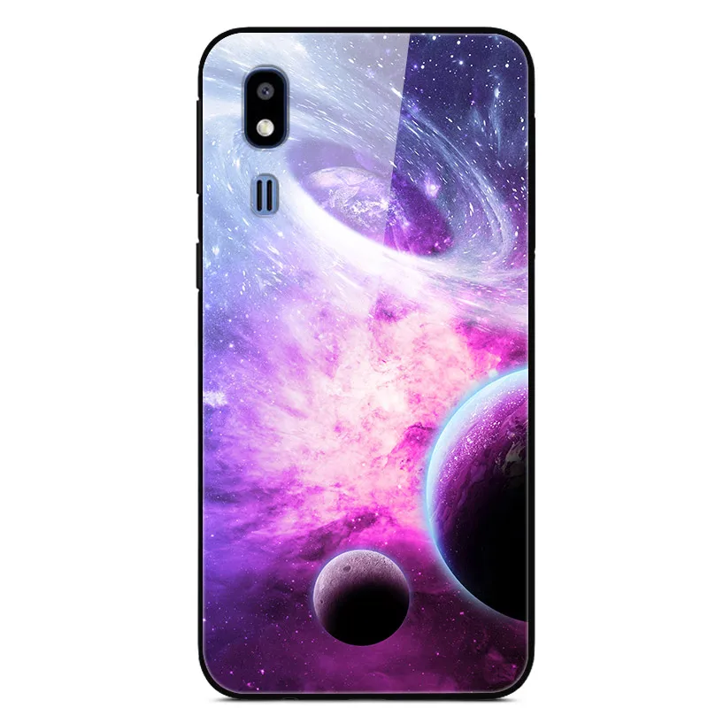 Чехол для samsung A2 Core из закаленного стекла с изображением планеты космос, стеклянный чехол для задней панели для samsung Galaxy A20 A 20 A205F A2Core Coque