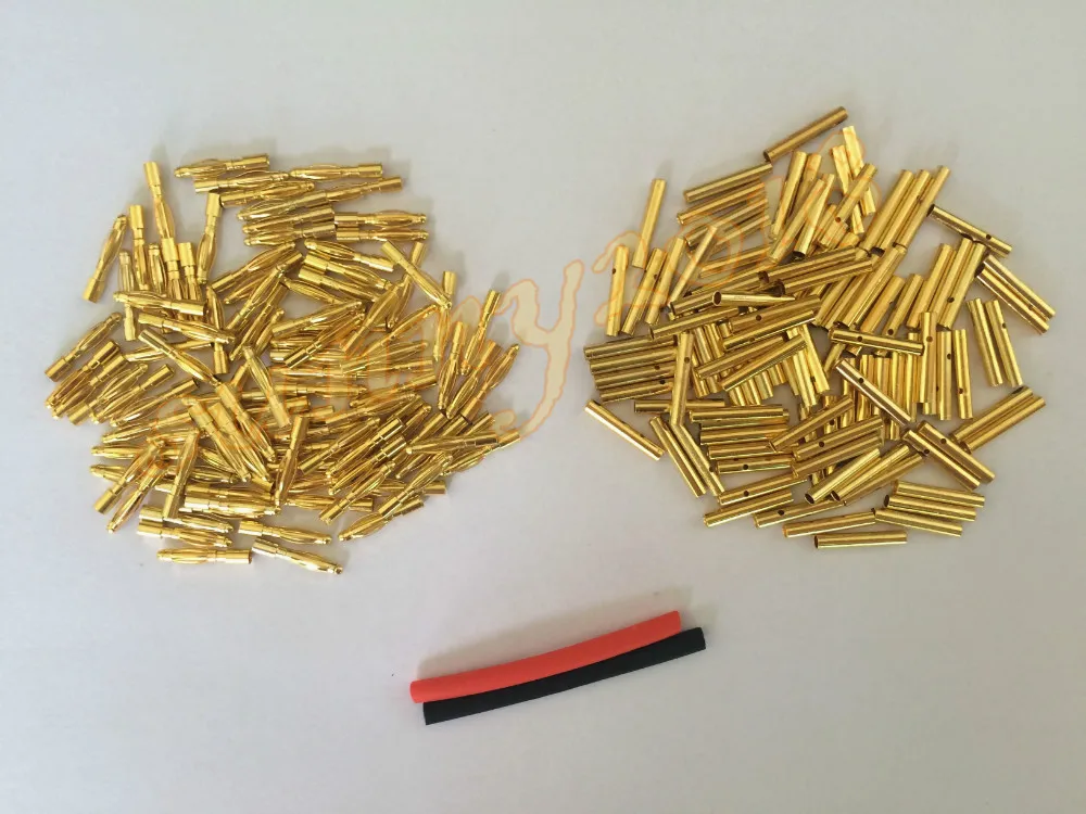 100pairs lot 2 0mm 2mm RC Gold Bullet Connector Battery ESC Motor Banana Plug with 5M