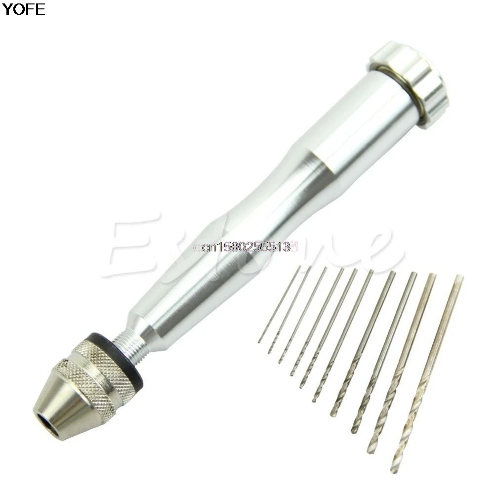 Drills Bits Mini Micro Aluminum Hand Drill Drilling With Keyless Chuck
