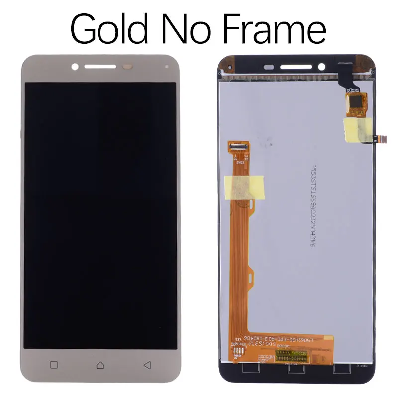 Дисплей для Lenovo Vibe K5 A6020A40 A6020 A40 LCD в сборе с тачскрином на рамке черный белый золотой - Цвет: No Frame Gold