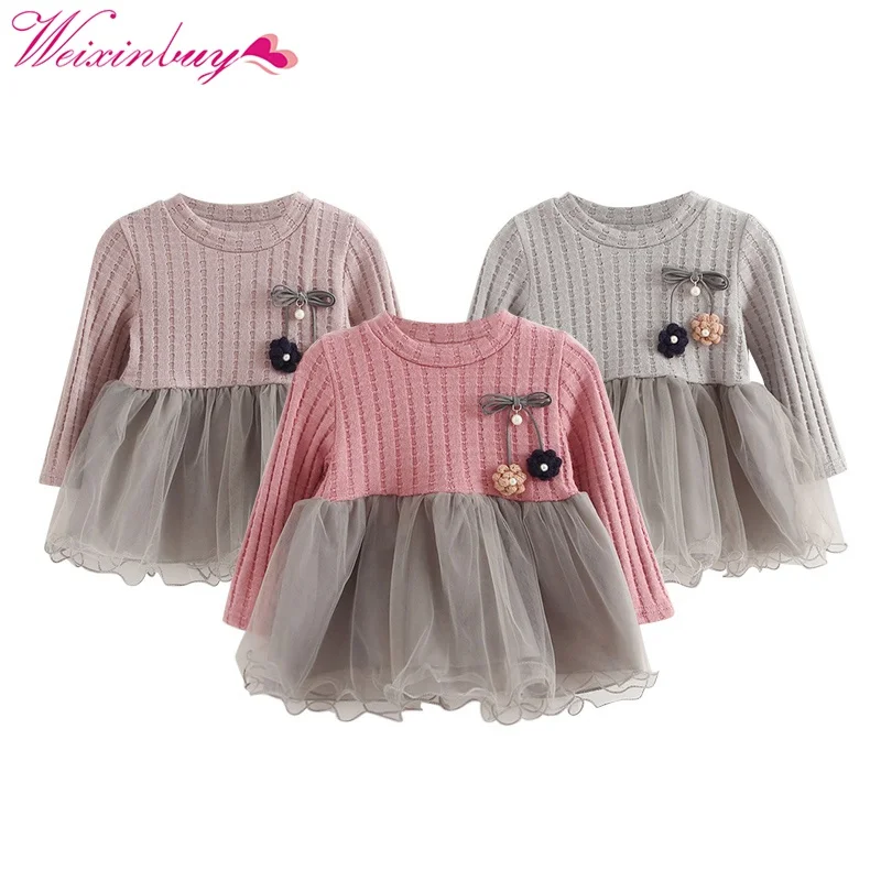 

3colors Princess Girl Dress Tutu Wedding Birthday Party Dresses For Girls Children's Costume Teenager Autumn Spring