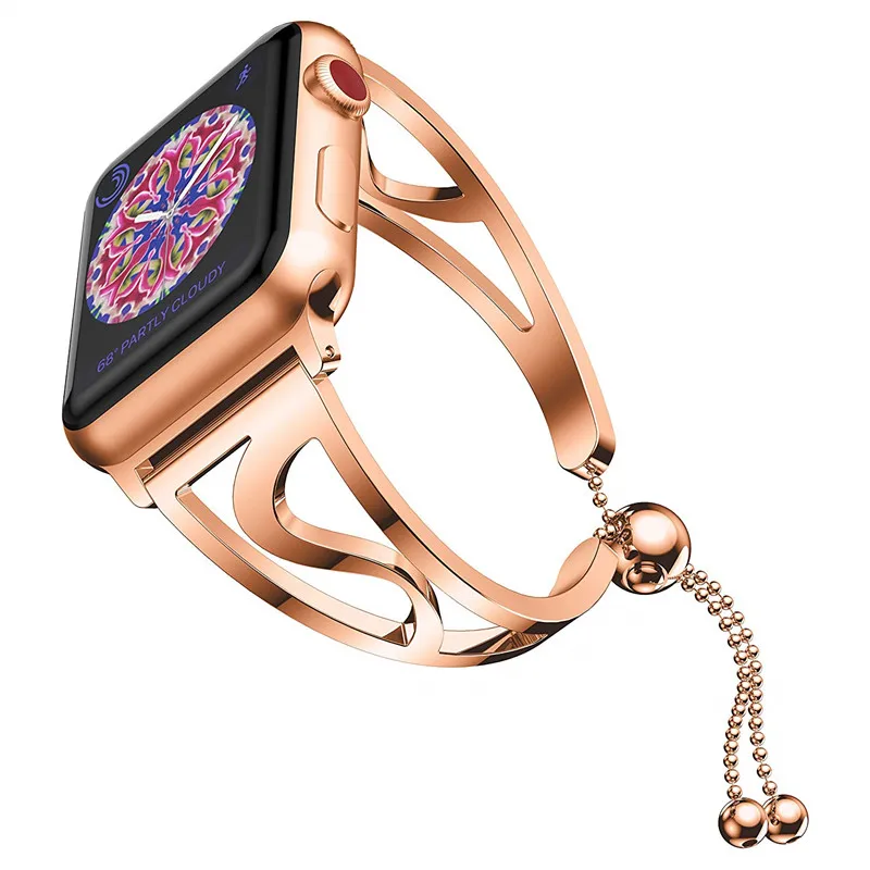 Для Apple Watch Band 38 мм 40 мм 42 мм 44 мм Нержавеющая сталь сменный ремешок на запястье для iWatch серии 4/3/2/1 браслет Для женщин