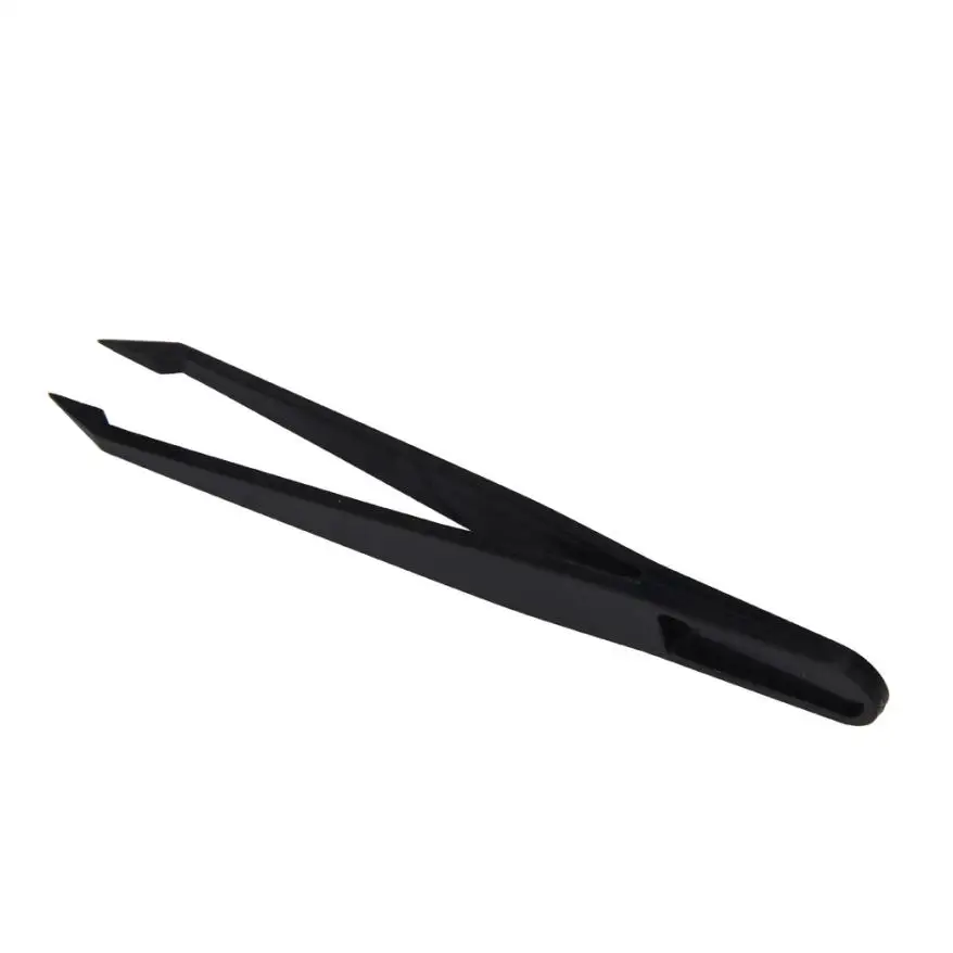 10PCS Tweezers Lot Black Plastic Anti static Heat resist Acid resist