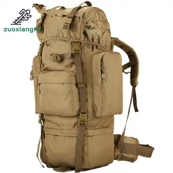 

Zuoxiangru 65L Bag Men Backpack Multi-function Waterproof Nylon Bags Camouflage Backpacks Free Shipping