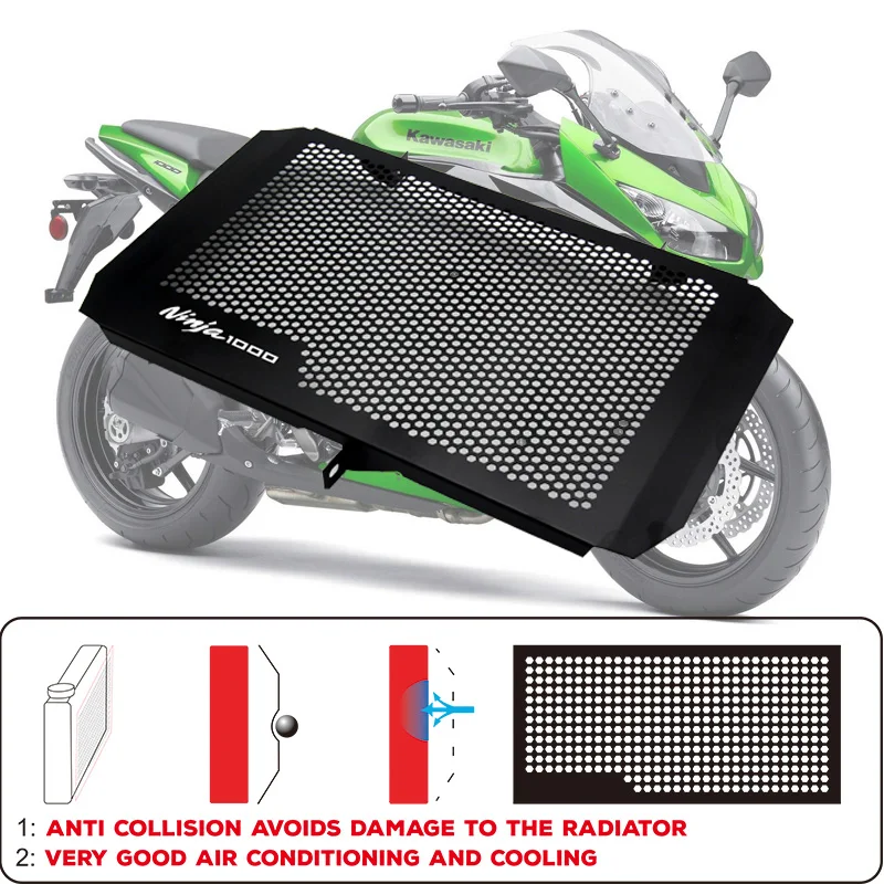 Боковая защита радиатора мотоцикла для Kawasaki Z750 Z800 z1000 Z800e Z1000SX ninja1000 versy1000 |