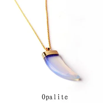Natural stone protein ivory pendant fashion new horn golden border with gold fine chain showing man woman