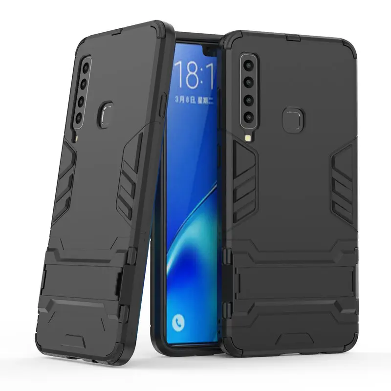 

Armor Shock Proof Case For Samsung Galaxy A9 2018 SM-A920F 3D Shield PC+Silicone Phone Case Cover For Samsung Galaxy A9 2018