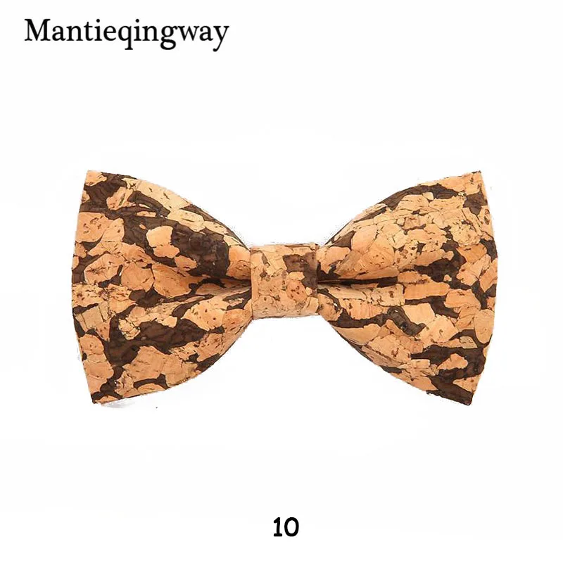Mantieqingway личности корквуд лук Галстуки для Для мужчин свадьба галстуки Интимные аксессуары Новинка ручной одноцветное хорошее дерево бабочкой галстук