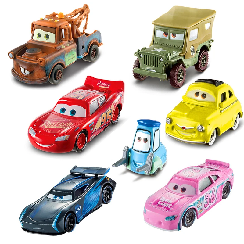 Disney Pixar Cars 3 игрушки Молния Маккуин Джексон Шторм Мастер Мак Крус Diecast металлического сплава модели автомобилей Рождественский подарок для мальчиков