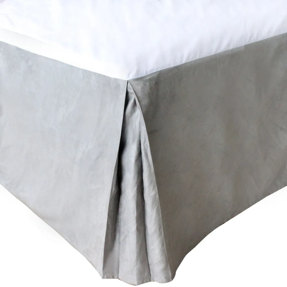 

Free Shipping!! Hot Sale Hotel Bed Skirt 5 Colors Suede Fabric for King/Queen/Full/Twin Size With 14" Drop Hotel Line