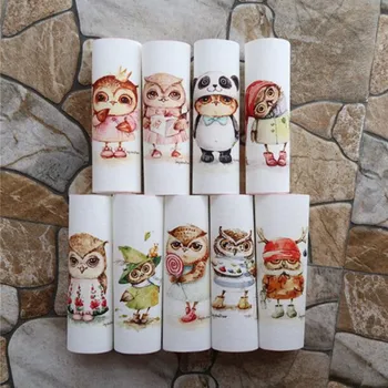 

Lovely Owl Dyed Cotton Linen Fabric For DIY Sewing Quilting Patchwork Home Textile Decor Of Purse Bags Crafts