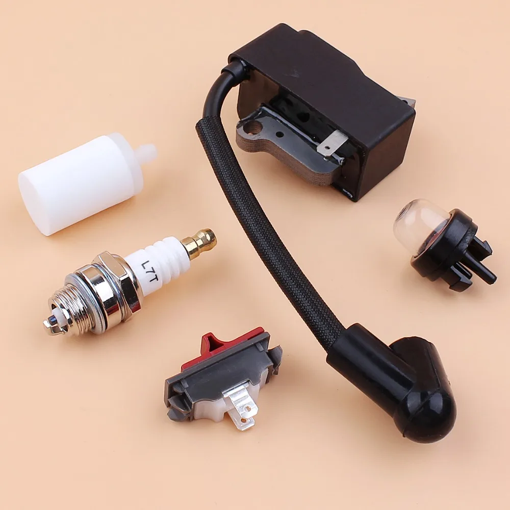 Ignition Coil On/Off Switch Spark Plug Primer Bulb Kit Fit For Husqvarna 235R 232R 232L 240RJ Brush Cutter Trimmer 537038501 brush cutter accessories