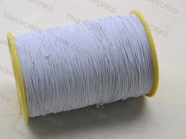 FREE SHIPPING 400 Meters White Cotton Stretch Elastic Cord 0.5mm | Украшения и аксессуары
