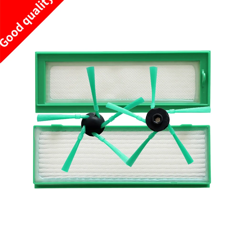 

2 pcs / batch Robot vacuum cleaner parts for Vorwerk Kobold VR200 VR200 Replacement of HEPA filter + 2 side brush