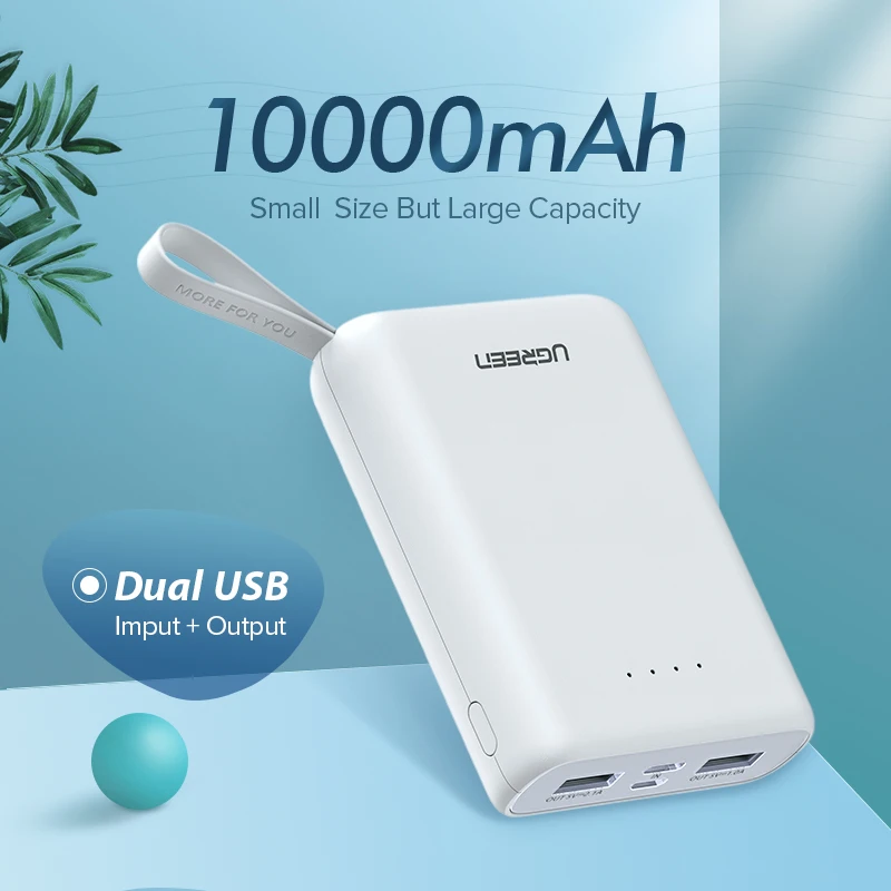 Ugreen Mini Power Bank 10000mAh Ultra Slim PoverBank for Samsung S9 S8 Dual USB Powerbank External Battery Pack Portable Charger Ugreen Mini Power Bank 10000mAh Ultra Slim PoverBank for Samsung S9 S8 Dual USB Powerbank External Battery Pack Portable Charger
