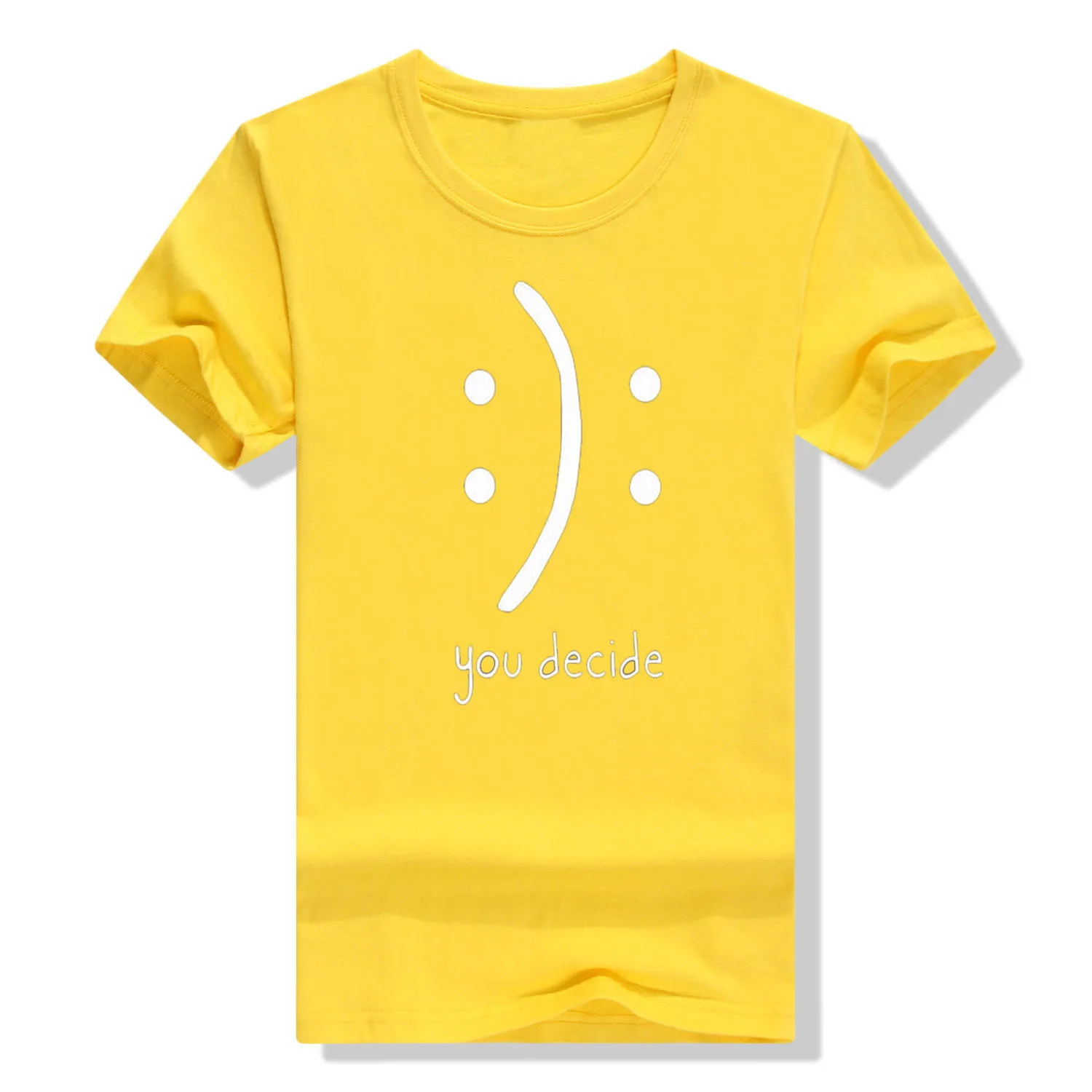 

Short Sleeve Cotton White Female T-shirt Women Tees You Decide Clothes Harajuku Streetwear Summer Korean Style Fashion Kpop Tops