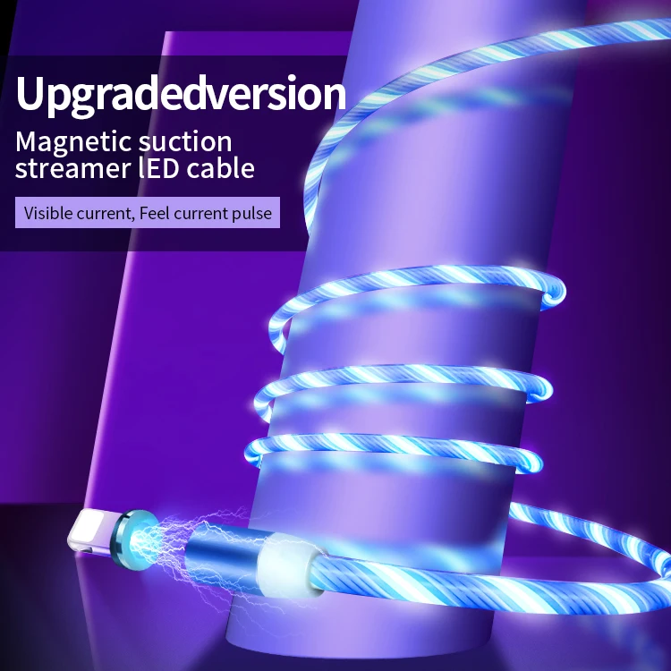 

Magnetic Cable Micro Usb Typec Cord Charger Data Sync LED Smart Fast Charging Mobile for Samsung iPhone iPad Xiaomi Huawei redmi