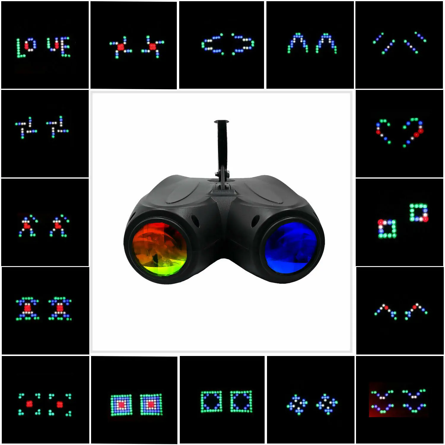 

USA Double Digital Magic Stage LED Light Color Pattern Scanning Projection Lamp