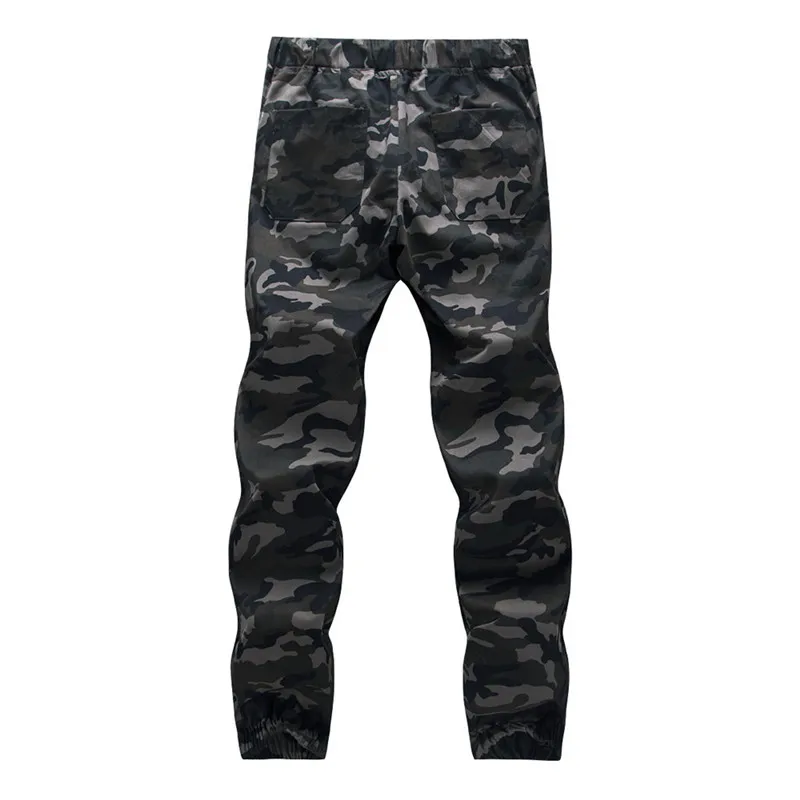 Mens Cotton Pencil Harem Pants Russia Autumn Jogger Camouflage Print Military Pant Loose Big Size Green Camo Drawstring Trousers