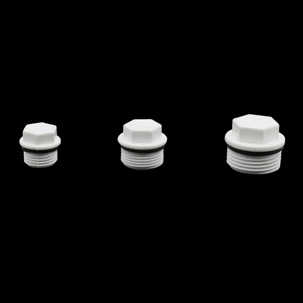

1/2'',3/4'',1'' Screw Plug Male Thread PVC Pipe End Caps Hole Seal Stoppers Garden Irrigation Pipe Fittings 50 Pcs