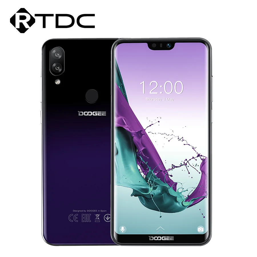 

DOOGEE N10 3GB 32GB Android 8.1 Smartphone 5.84" FHD 19:9 Display 3360mAh Quad Core 4G LTE Mobile Phone Waterdrop Screen