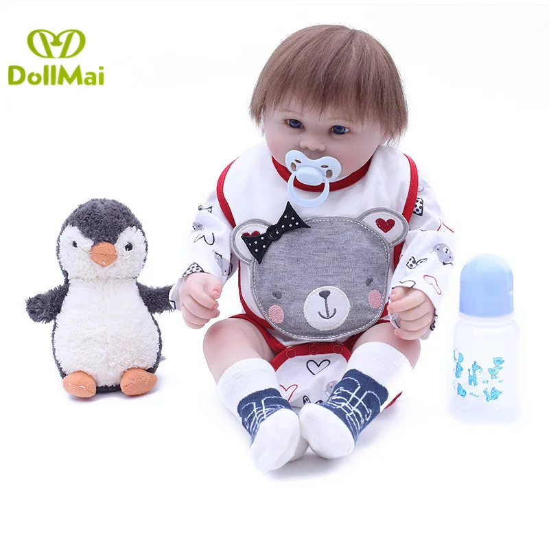 

50cm Bebes 20"handmade vivid Doll Reborn Baby Alive boy toddlers with plush kids lovely silicone safe birthday gifts bonecas