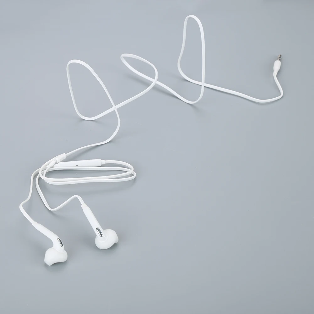 Черный/белый Проводная гарнитура наушники с микрофоном для samsung iPhone Android Прочный в уши 3,5 мм