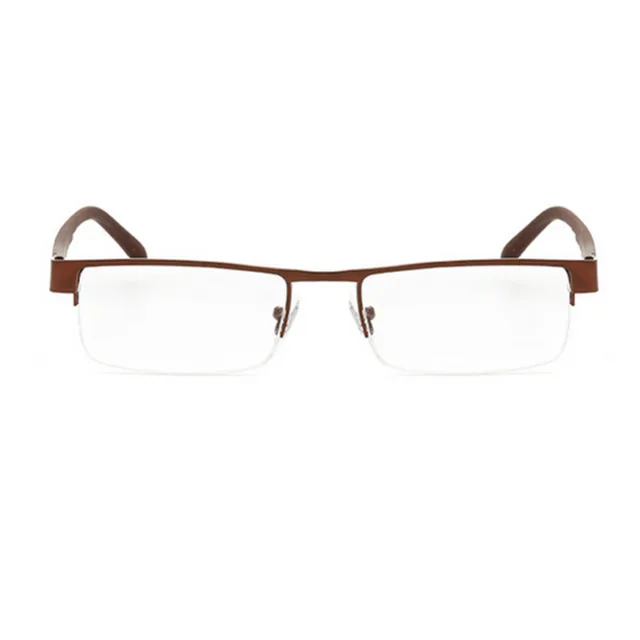 Semi Rimless Rectangle Reading Glasses Metal Rectangular Reading