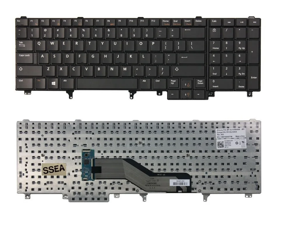 SSEA Новый Ноутбук США клавиатура для Dell Latitude E5520 E5520m E5530 E6520 E6530 E6540 ноутбук без