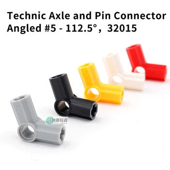 

Technic Assembles Part 32015 Technic Axle and Pin Connector Angled #5 - 112.5 compatible Building block brick 100pcs/set toys