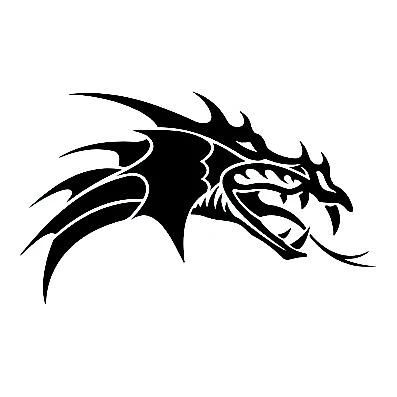 Car styling decals font b dragon b font head 15cm x 9cm reflective waterproof vinyl font