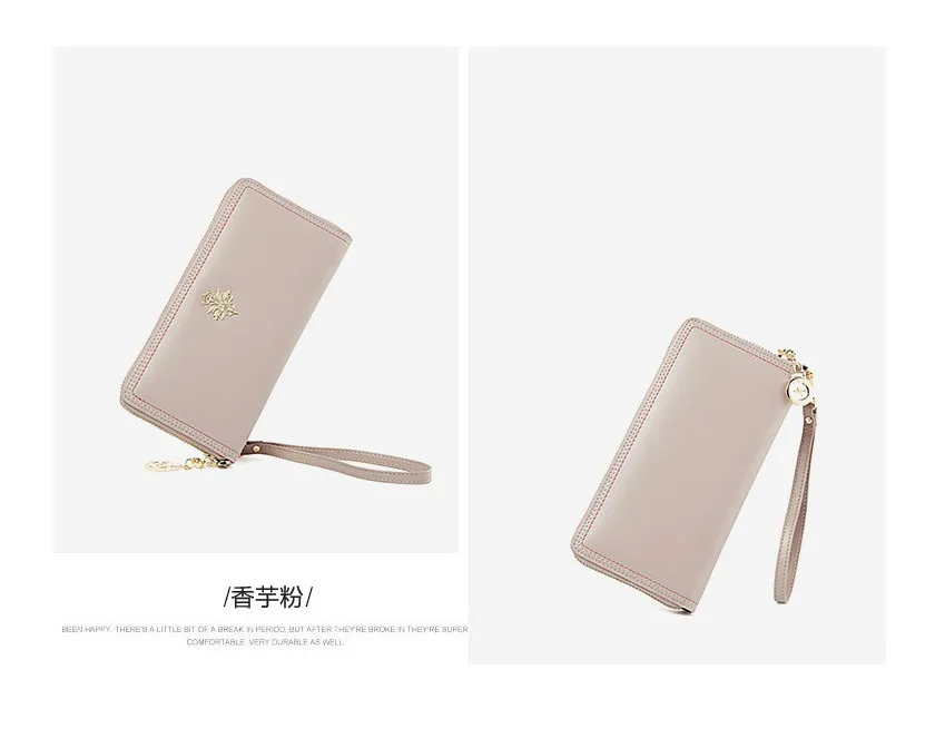 

5 Leather clutch bag new fashion tide soft leather women's wallet simple temperament women's casual 190605 bobo
