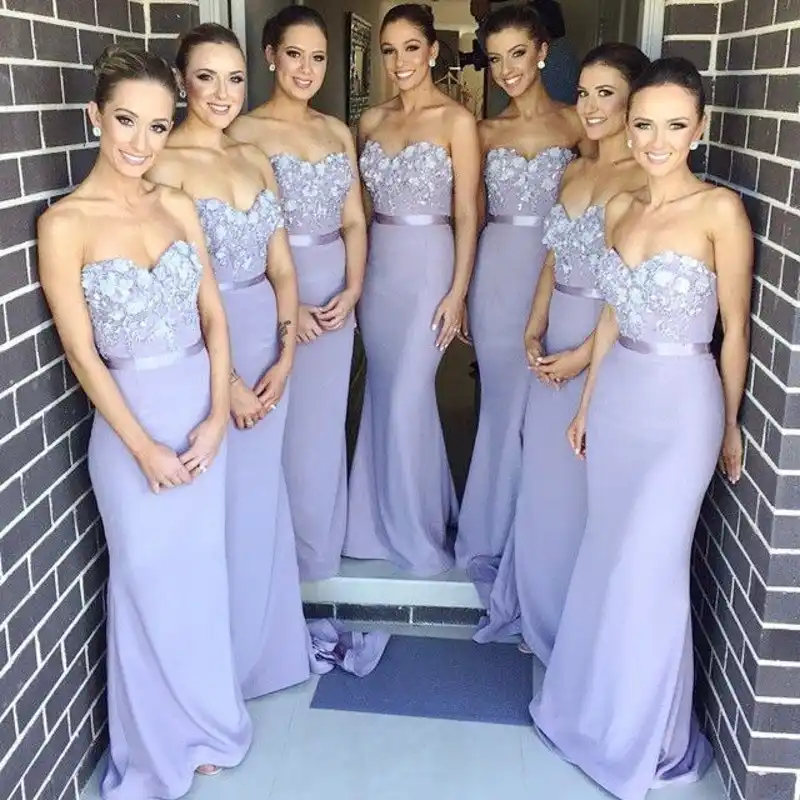 peach and lilac bridesmaid dresses