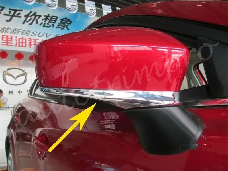 

2X Chrome Rear View Side Mirror Cover Trim Fit For Mazda 3 BM/BN Mazda2 DJ DL 2014 2015 2016 2017 2018 Car Accessories Decorate