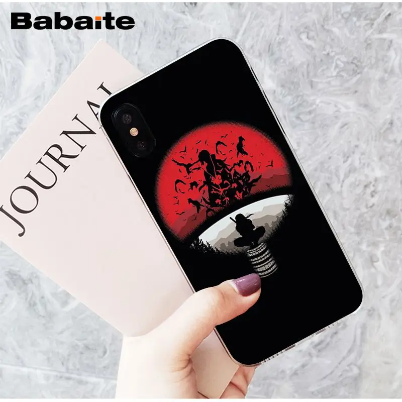 Babaite Naruto Itachi Uchiha японский приход Прозрачный чехол для телефона для iPhone X XS MAX 6 6S 7 7plus 8 8Plus 5 5S XR