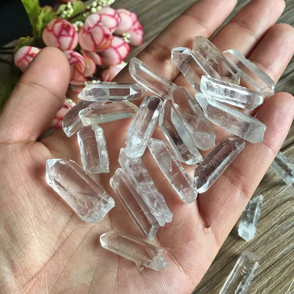 100g Clear Natural Crystal Cluster DIY Point Terminated Wand Specimen Pendant Healing Minerals Stones YSS9134 | Дом и сад
