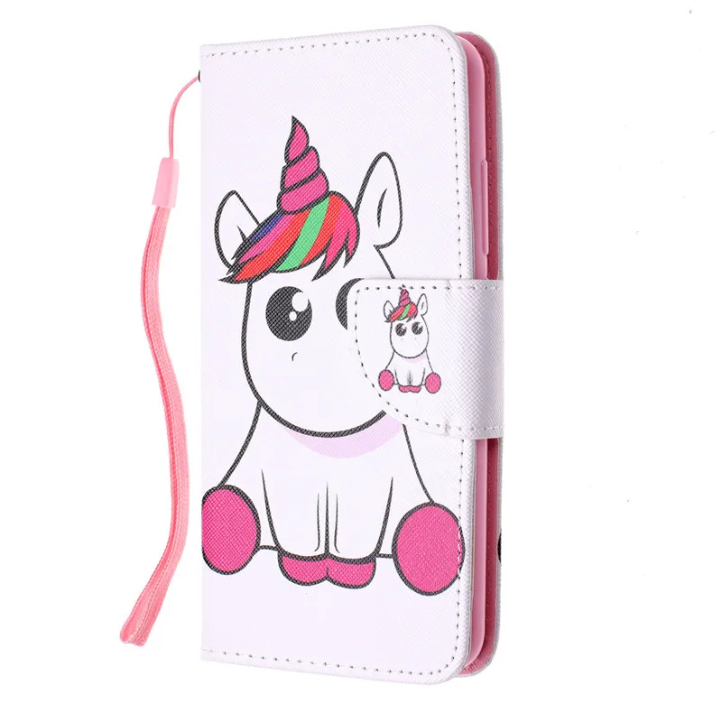 y6 Leather Case on sFor Huawei Y6 Cover for Huawei Y 6 Y6 Prime MRD-LX1 Case Unicorn Flip Wallet Phone Cases Capa - Цвет: J