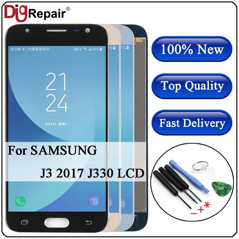 

j330 lcd For SAMSUNG Galaxy J3 2017 LCD J330 J330F J330G LCD Display Touch Screen Digitizer For Samsung J3 2017 screen