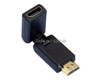

100pcs/lot *1080P 360 Degree Rotation Swivel HDMI Male to HDMI Female Adjustable Cable Adapter Converter For HDTV
