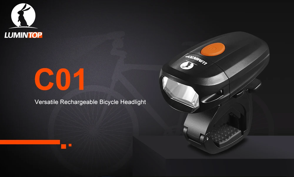 Светильник для велосипеда Lumintop C01, дизайнерский, для городской езды на велосипеде, перезаряжаемый, USB, велосипедный головной светильник, антибликовый и водонепроницаемый, IPX8, велосипедный фонарь